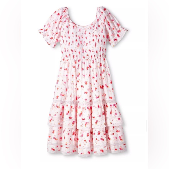 LoveShackFancy X Target  Cosette Smocked Puff Sleeve Maxi Dress size S - Picture 2 of 5